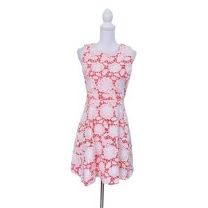 KARL LAGERFELD Embroidered Sleeveless Zip Up Casual Classic Elegant Dress